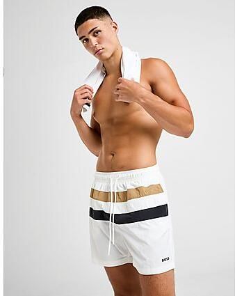 Boss Louis Swim Shorts White- Heren White