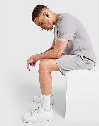 Boss Ottoman Ribbed Shorts Grey- Heren Grey