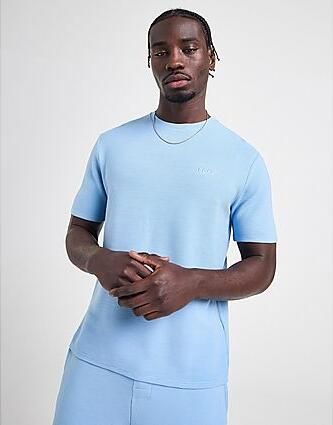 Boss Ottoman Ribbed T-Shirt Blue- Heren Blue