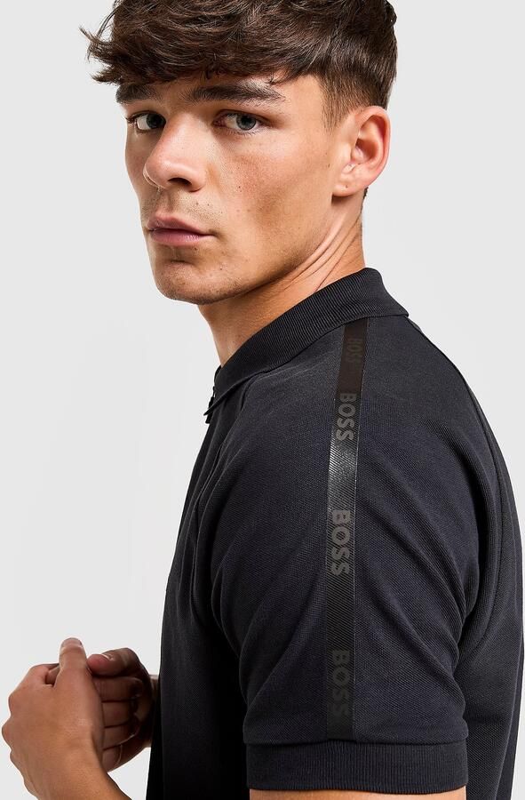 Boss Philix Zip Polo Shirt Blauw- Heren Blauw