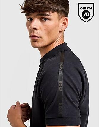 Boss Philix Zip Polo Shirt Blauw- Heren Blauw - Foto 2