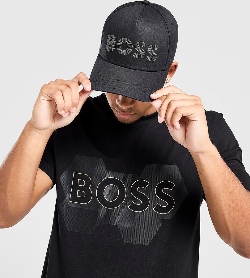 Boss Pyer Mirror Logo Cap Zwart- Dames Zwart