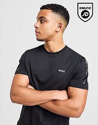 Boss Repeat Tape T-Shirt Zwart- Heren Zwart - Foto 2