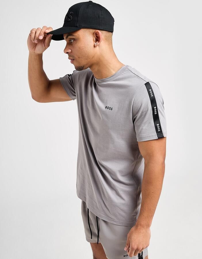 Boss Repeat Tape T-Shirt Grijs- Heren Grijs