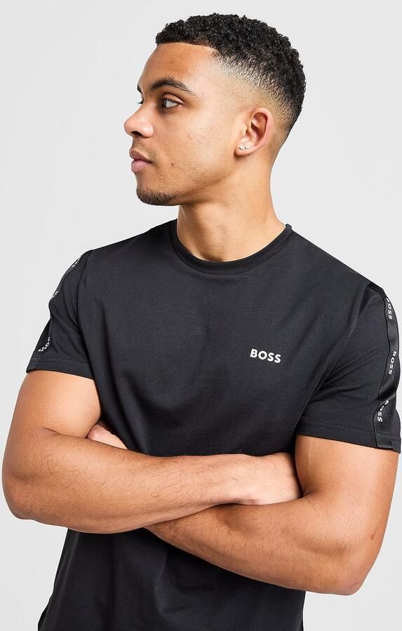 Boss Repeat Tape T-Shirt Zwart- Heren Zwart