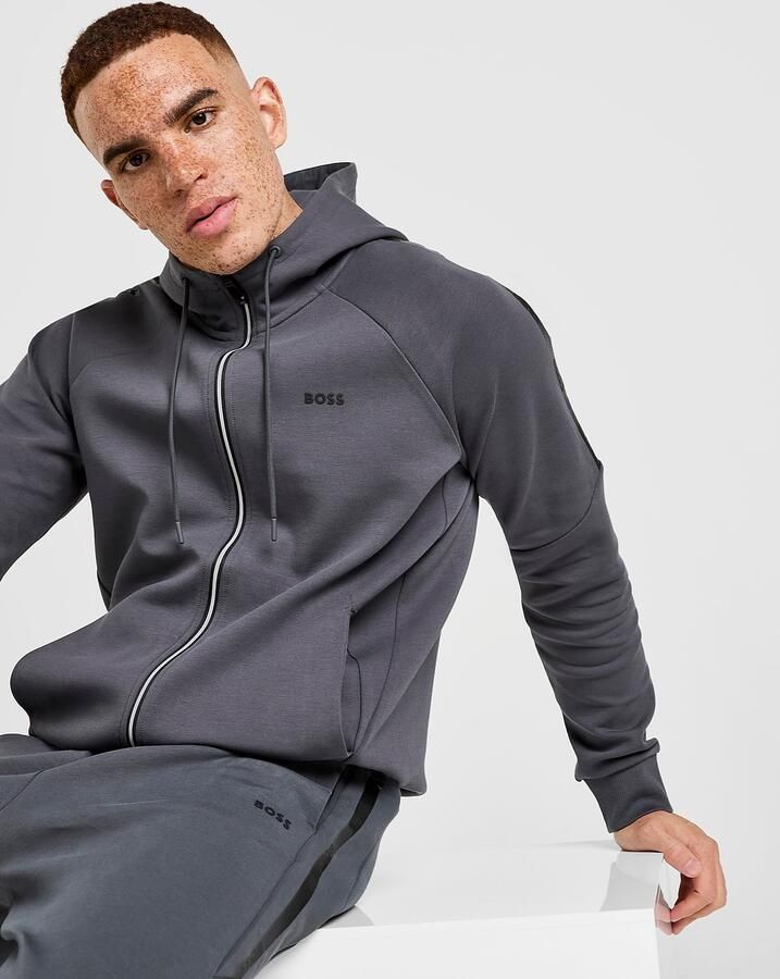 Boss Saggy Full Zip Hoodie Grijs- Heren Grijs