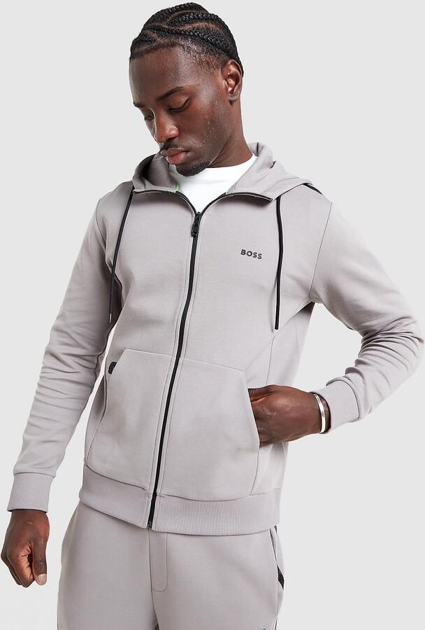 Boss Saggy Full Zip Hoodie Grijs- Heren Grijs
