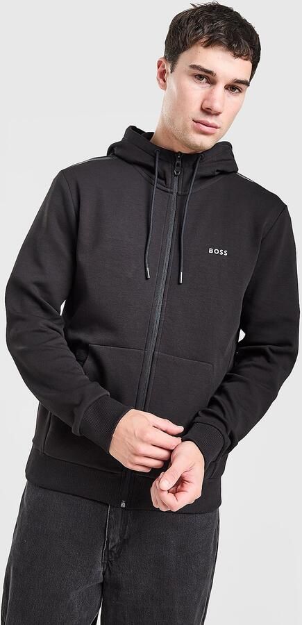 Boss Saggy Full Zip Hoodie Zwart- Heren Zwart