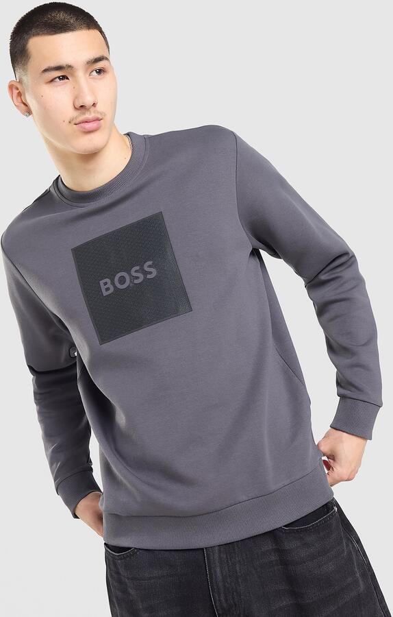 Boss Salbo Crew Sweatshirt Grijs- Heren Grijs