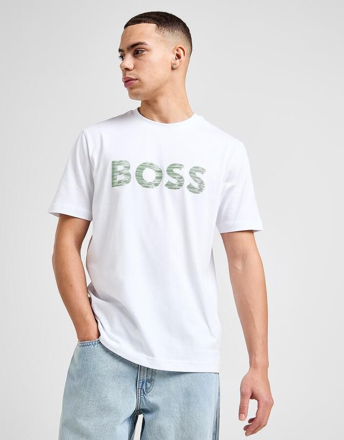 Boss Space Logo T-Shirt Wit- Heren Wit
