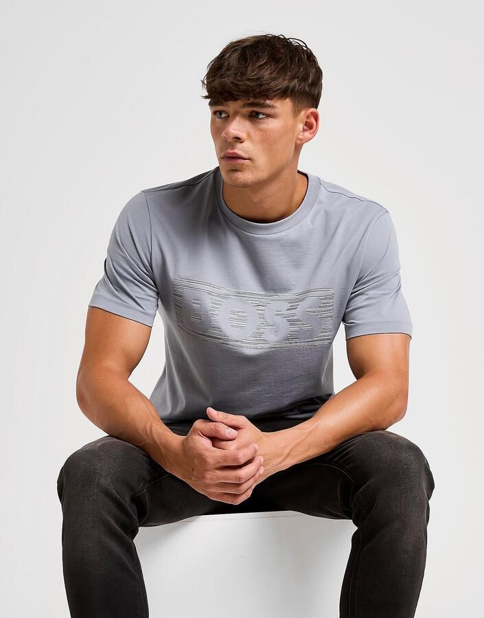 Boss Space Reverse T-Shirt Grijs- Heren Grijs