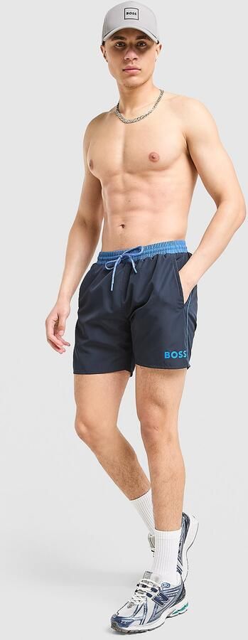 Boss Starfish Swim Shorts Blauw- Heren Blauw