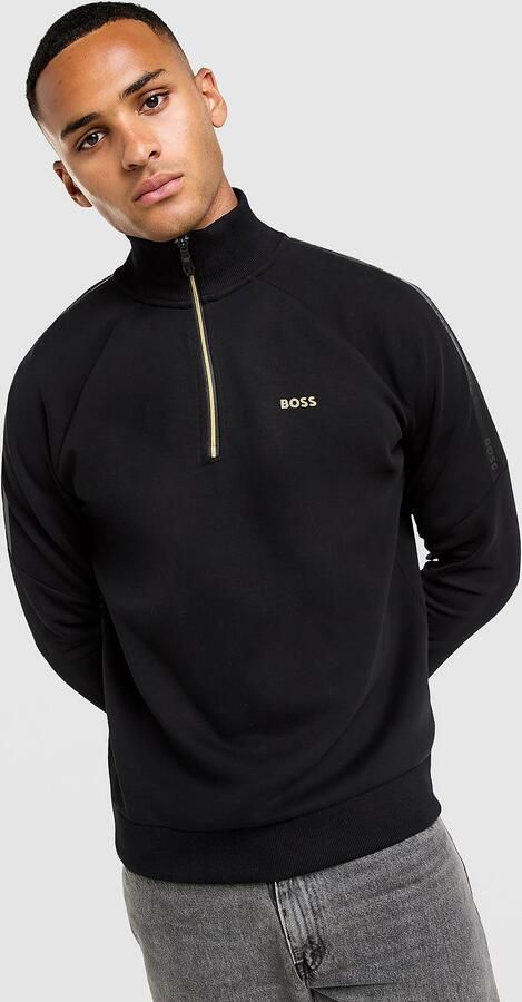 Boss Tape 1 2 Zip Sweatshirt Zwart- Heren Zwart