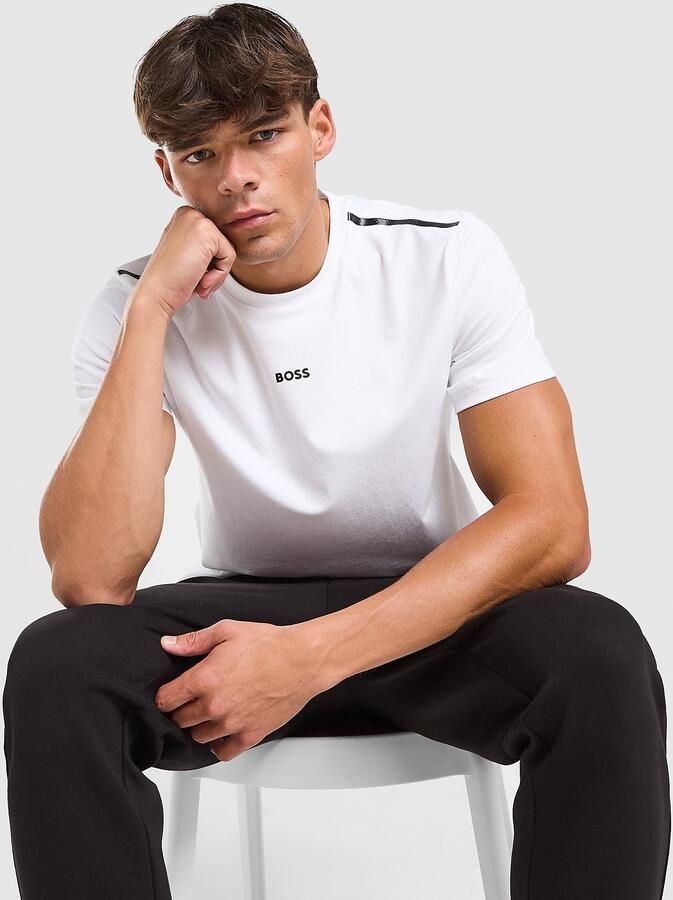 Boss Tape T-Shirt Wit- Heren Wit
