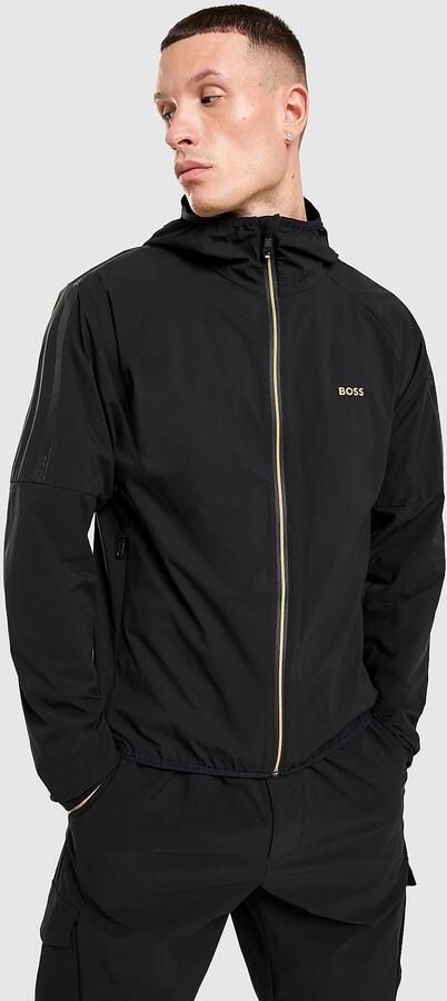 Boss Tape Woven Hooded Jacket Zwart- Heren Zwart