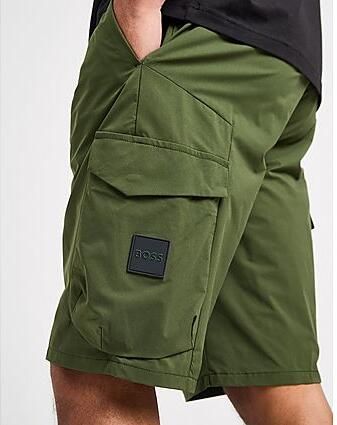 BOSS Green Bermuda met elastische band en cargozakken