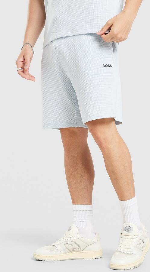 Boss Waffle Shorts Blauw- Heren Blauw