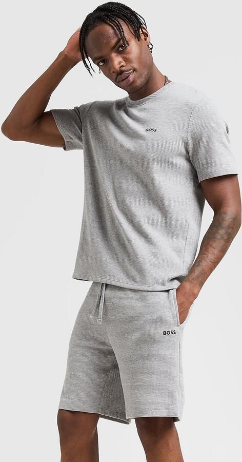 Boss Korte broek met labelstitching model 'WAFFLE'