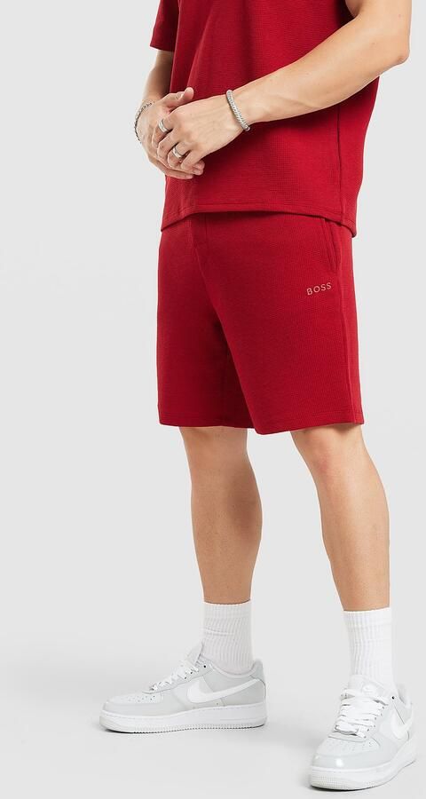 Boss Waffle Shorts Rood- Heren Rood
