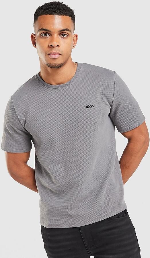 Boss Waffle T-Shirt Grijs- Heren Grijs
