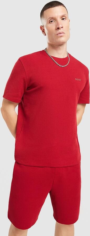 Boss Waffle T-Shirt Rood- Heren Rood
