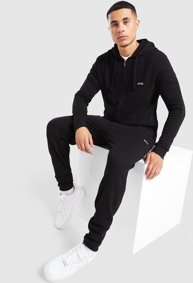 Boss Waffle Tracksuit Zwart- Heren Zwart