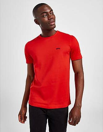 Boss Curved Logo Short Sleeve T-Shirt Heren Red- Heren