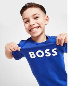 Boss Large Logo T-Shirt Children Blue Kind