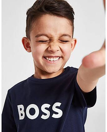 Boss Large Logo T-Shirt Children Navy Kind