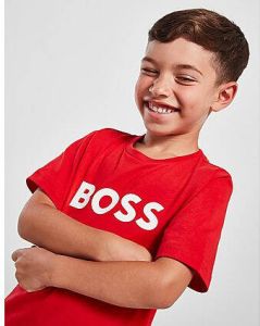 Boss Large Logo T-Shirt Children Red