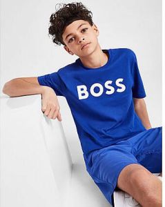 Boss Large Logo T-Shirt Junior Blue