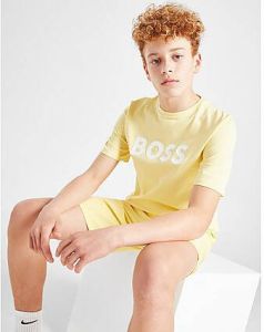 Boss Large Logo T-Shirt Junior Yellow