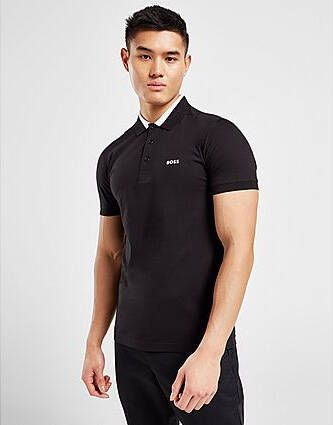 Boss Paule Tape Polo Shirt Black- Heren