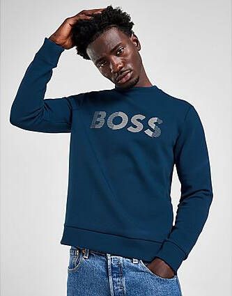 Boss Salbo Reflective Sweatshirt Blue- Heren