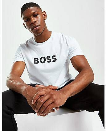 Boss Swim Logo T-Shirt White- Heren