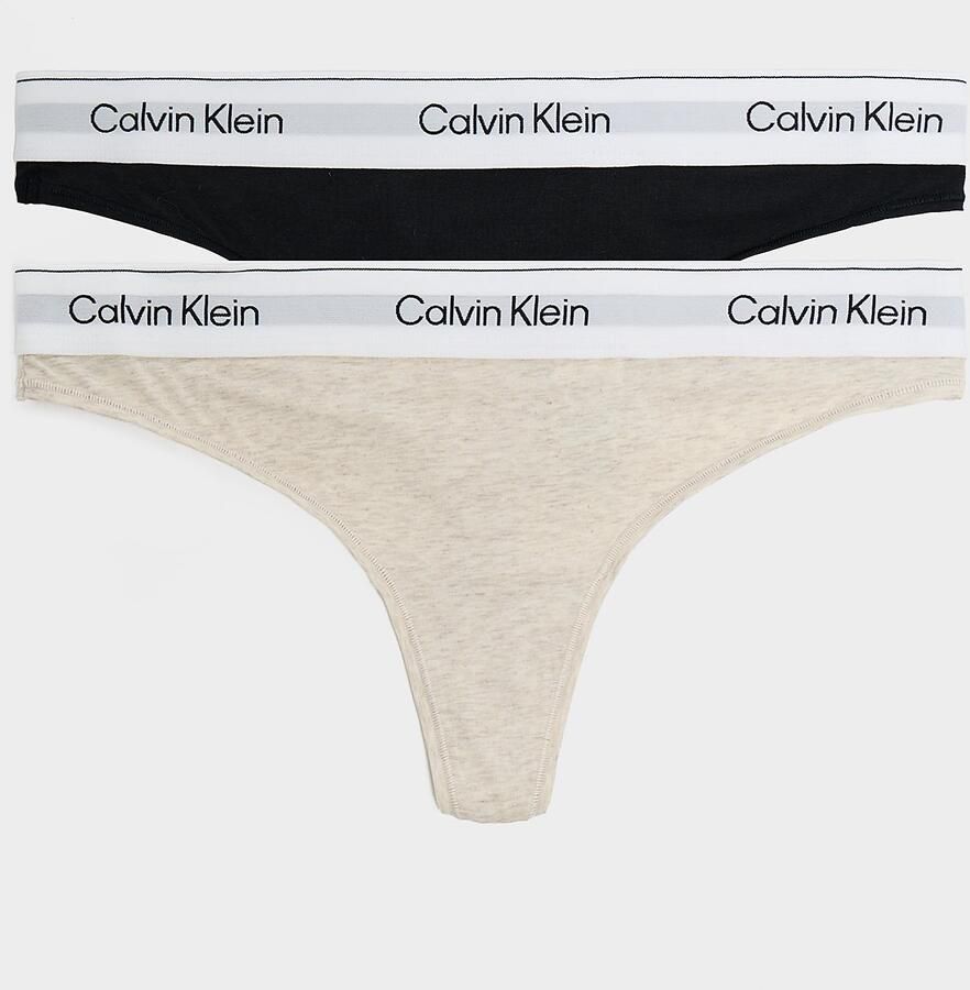 Calvin Klein 2-Pack Thong Meerkleurig- Dames Meerkleurig