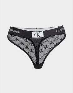 Calvin Klein CK96 Sheer Modern Thong Black- Dames