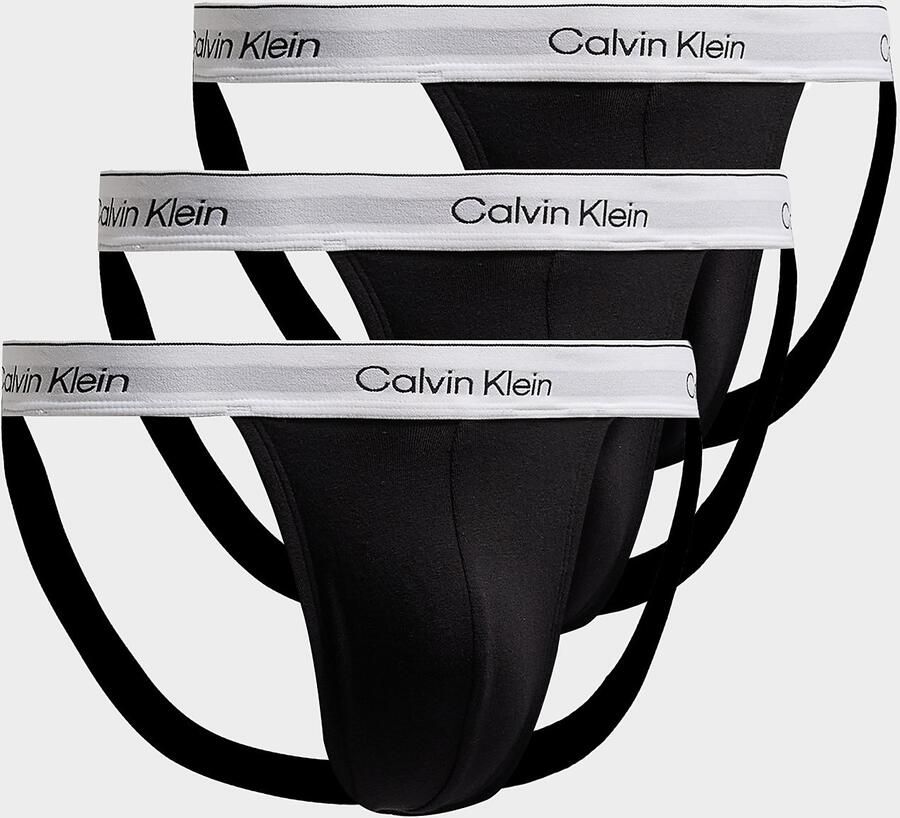 Calvin Klein Underwear 3-Pack Icon Jock Straps Zwart- Heren Zwart