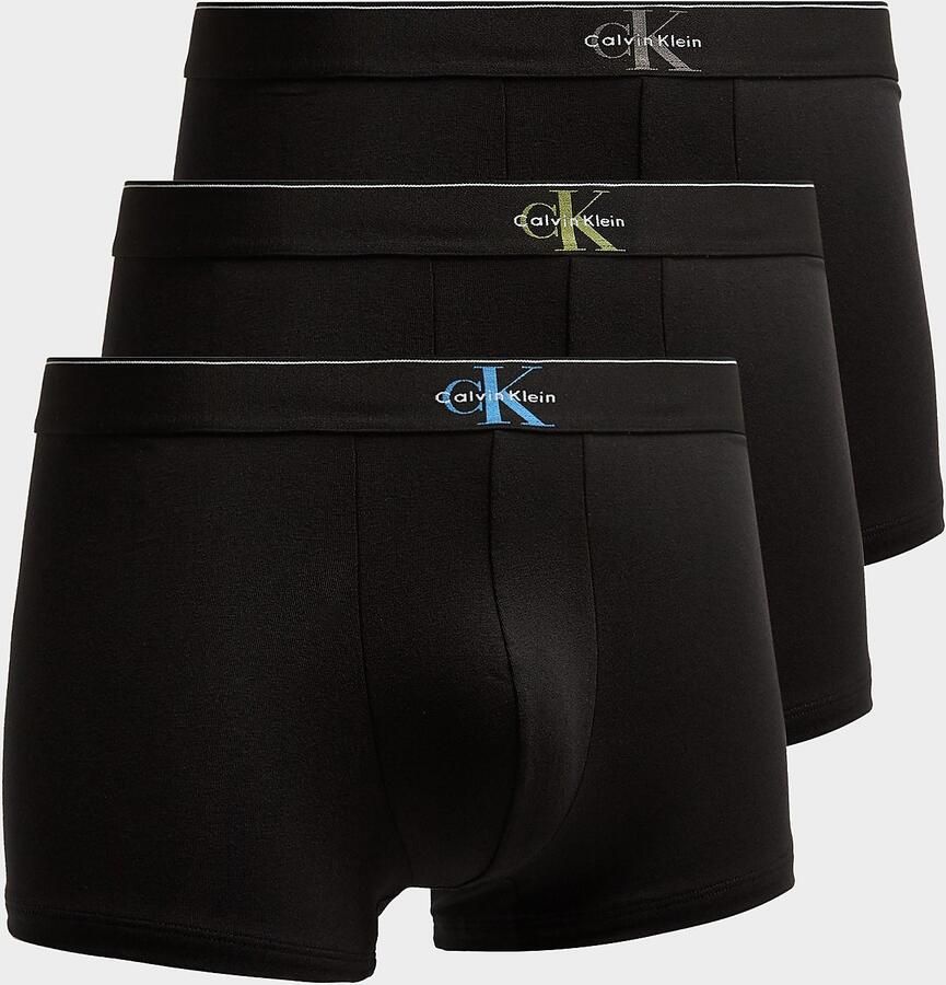 Calvin Klein Underwear 3-Pack Mono Logo Trunks Zwart- Heren Zwart
