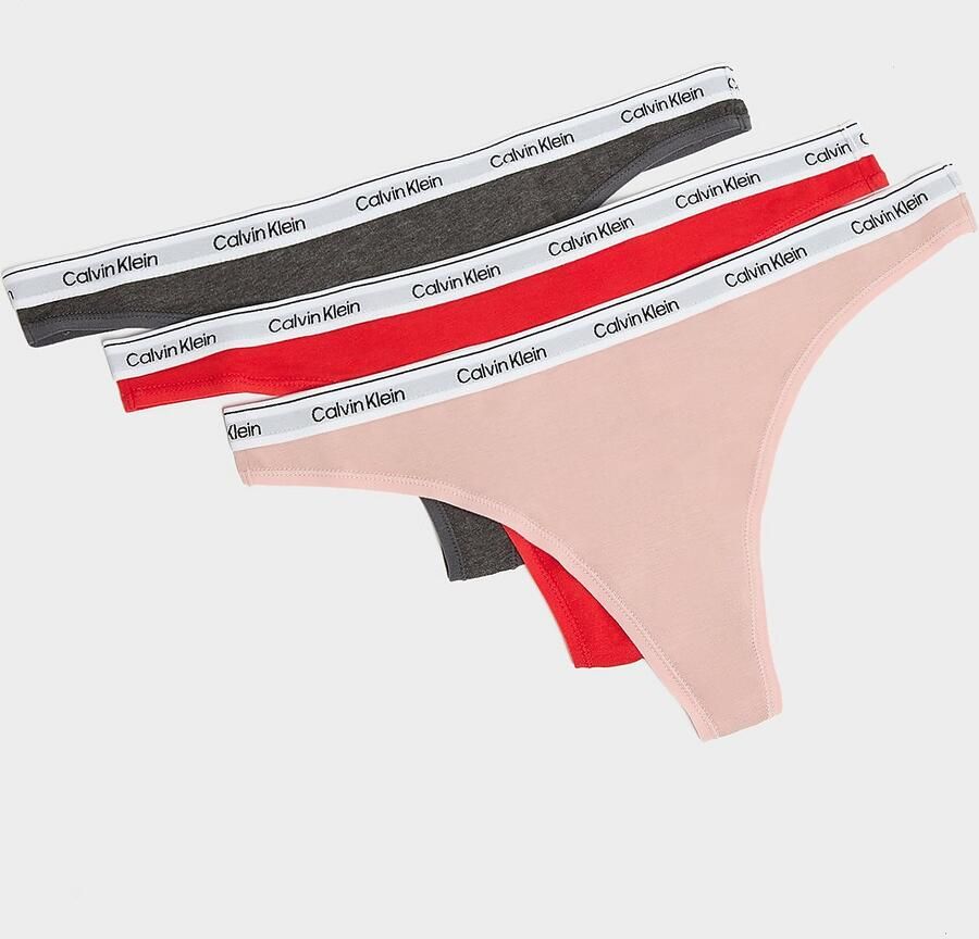Calvin Klein Underwear 3-Pack Thongs Meerkleurig- Dames Meerkleurig