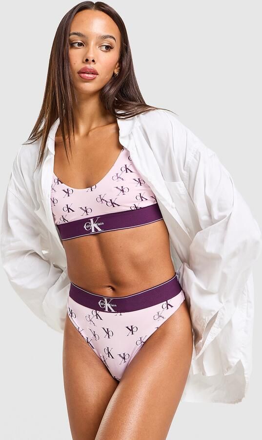 Calvin Klein Underwear All Over Print Bralette Roze- Dames Roze
