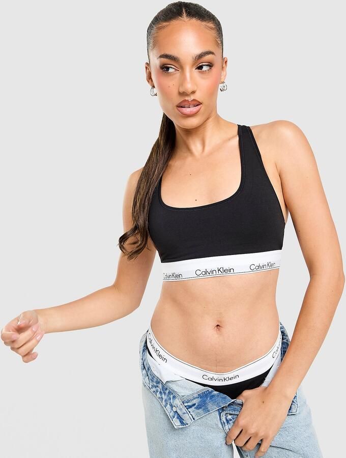 Calvin Klein Underwear Icon Cotton Bralette Zwart- Dames Zwart - Foto 15