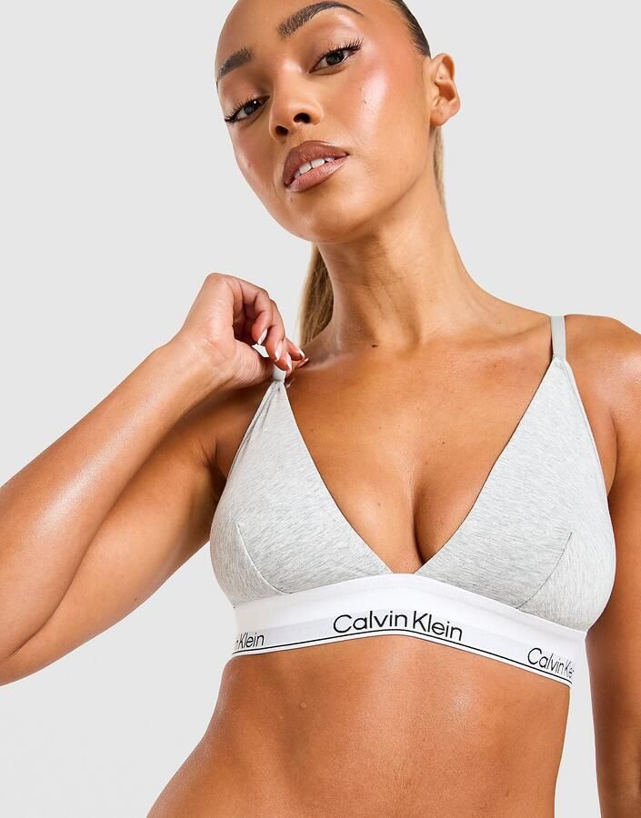 Calvin Klein Underwear Icon Cotton Triangle Bralette Grijs- Dames Grijs