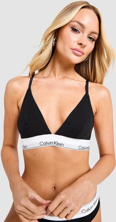 Calvin Klein Underwear Icon Cotton Triangle Bralette Zwart- Dames Zwart