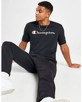 Champion Legacy Large Logo Core T-Shirt Black- Heren