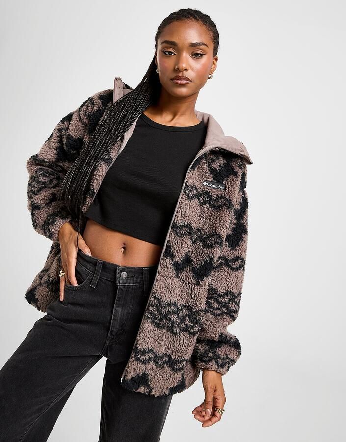 Columbia Fluffy Full Zip Hoodie Bruin- Dames Bruin