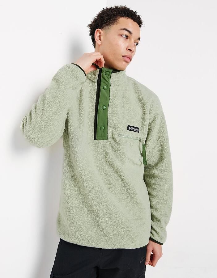 Columbia Helvetia 1 2 Snap Fleece Groen- Heren Groen