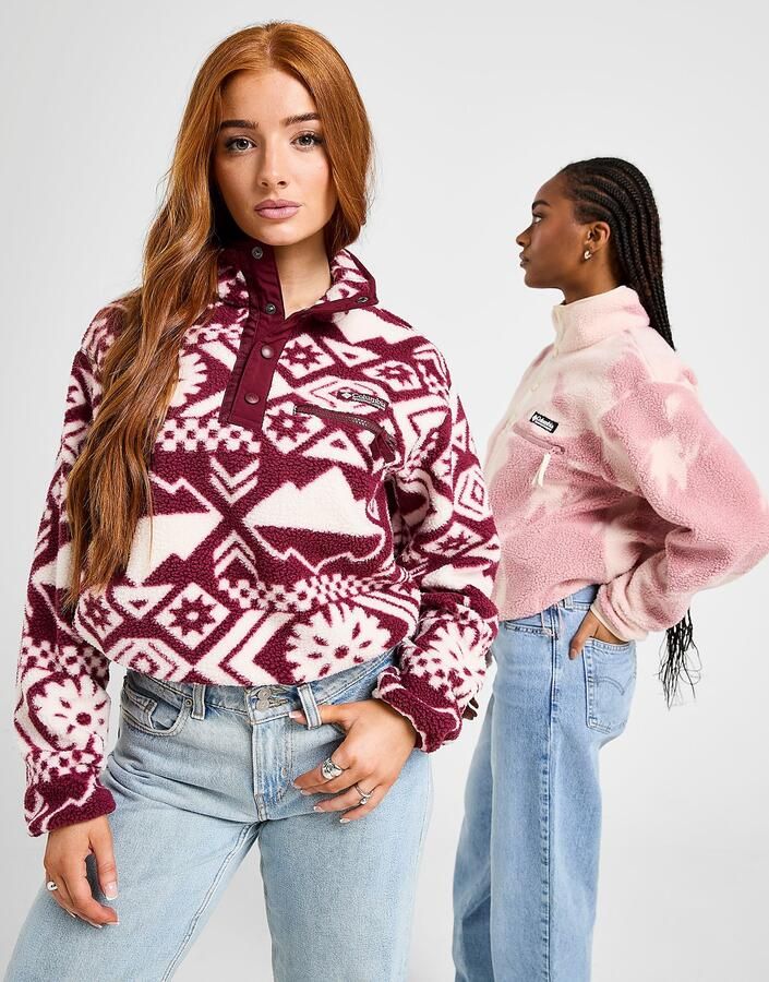 Columbia Helvetia Aztec Fleece Active Maroon- Dames Active Maroon