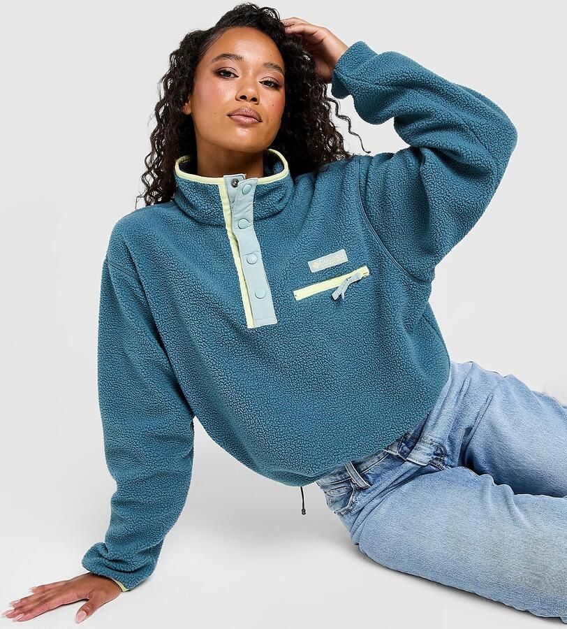 Columbia Helvetia Crop Fleece Top Blauw- Dames Blauw