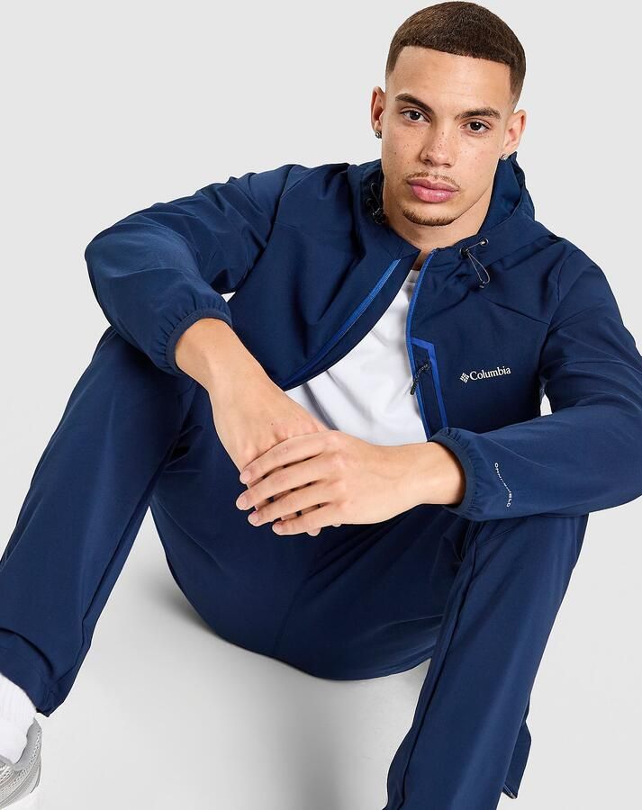 Columbia Tech Softshell Hooded Jacket Blauw- Heren Blauw